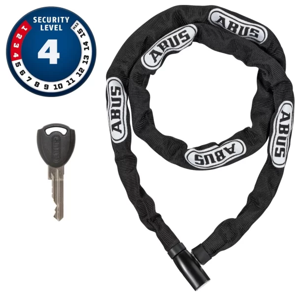 ABUS Steel-O-Chain 4804K/75 Black Mit Schlüssel 1