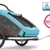 Croozer Kid Plus For 2 Ab 2016 Mit Licht Gefedert Mit Buggy-, Walker- Und Fahrrad-Opt. Sky-blue *** 37