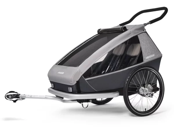 Croozer Kid Keeke 2 Gefedert Mit Fahrrad- Und Buggy-Option Stone Grey 1