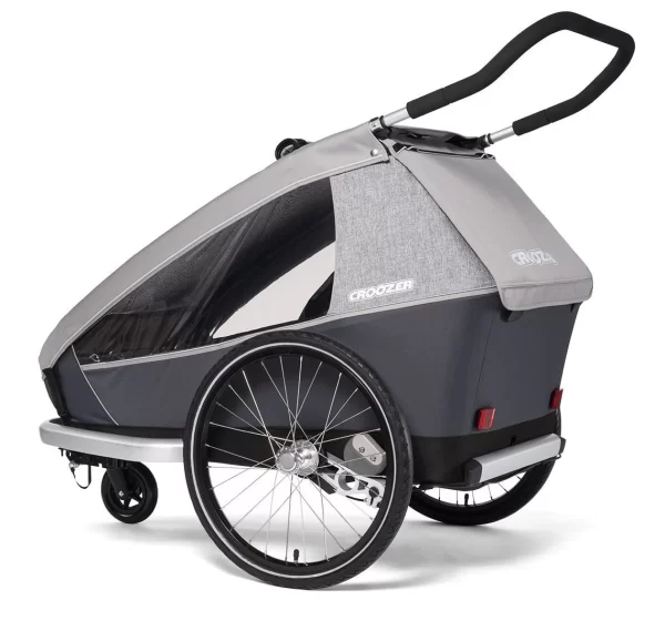 Croozer Kid Keeke 2 Gefedert Mit Fahrrad- Und Buggy-Option Stone Grey 9