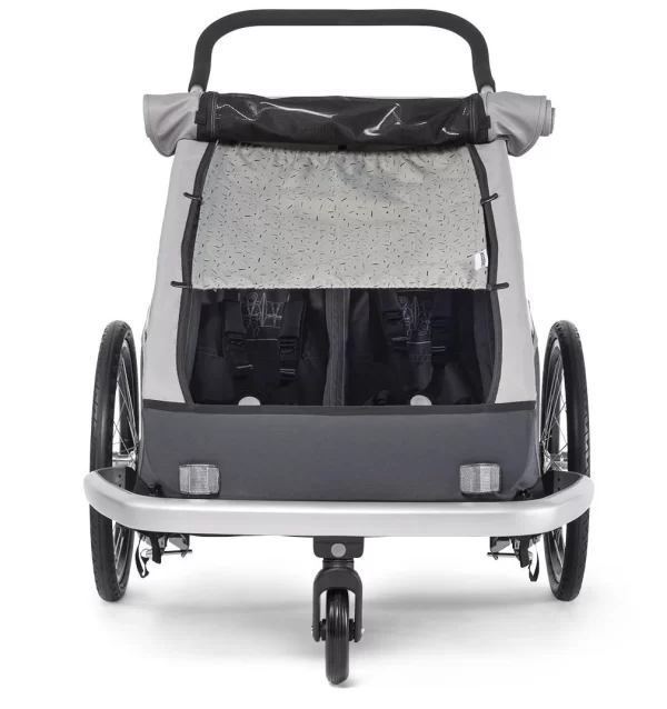 Croozer Sonnenschutz Sun Cover Kid 2-Sitzer Kaaos Ab 2020 Stone-grey Colored Passend Ab 2018er Kid 3
